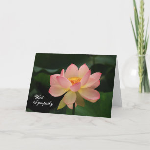 Unik buddistisk sympati för Lotus Blommigt Rosa Kort