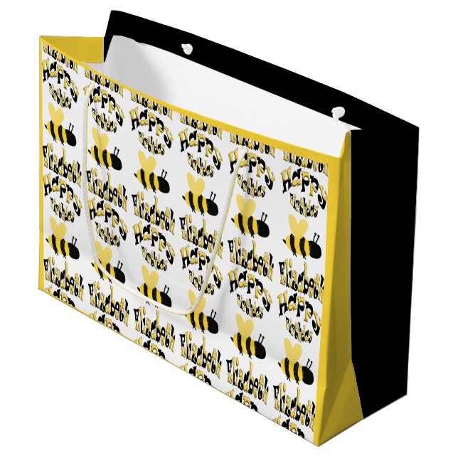 Unik Bumblebee-doodle Anpassad teckning Födelsedag (Framsidan Vinklad)