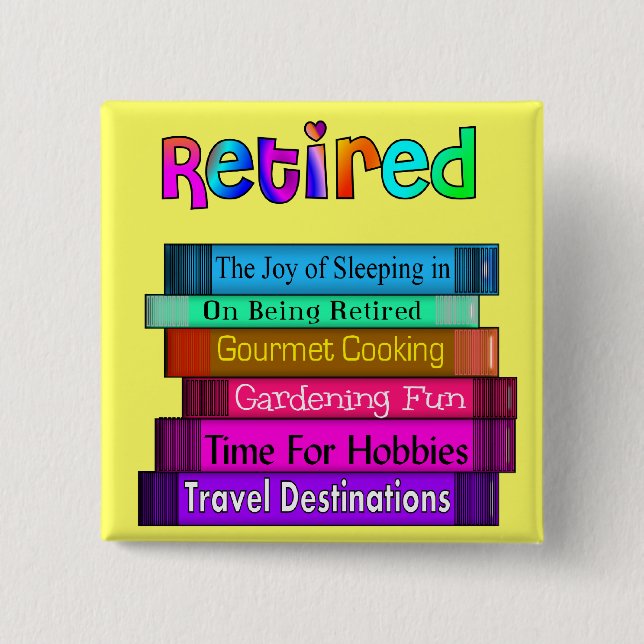 Unik bunt för pensiongåvor av bokdesignen knapp (Framsida)