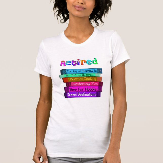 Unik bunt för pensiongåvor av bokdesignen t shirt (Framsida)