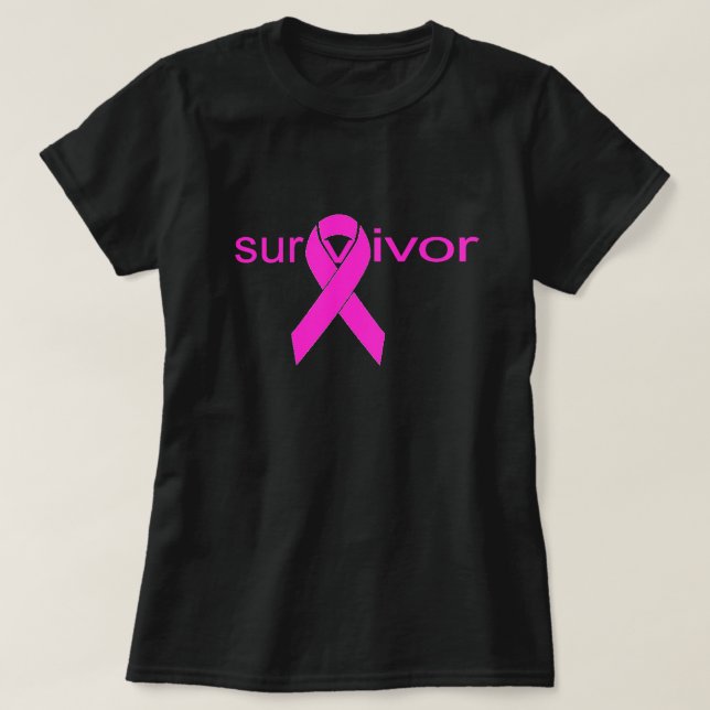 unik Cancer-överlevnad T Shirt (Design framsida)