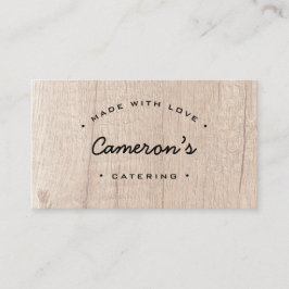 Unik Catering för Anpassadet Wood Stil Visitkort