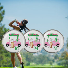 Unik charming Golf Cart med Klubbar Monogram