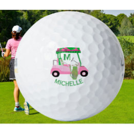 Unik charming Golf Cart med Klubbar Monogram
