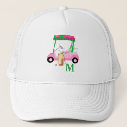 Unik charming Rosa Golf Cart Klubbs Monogram Keps