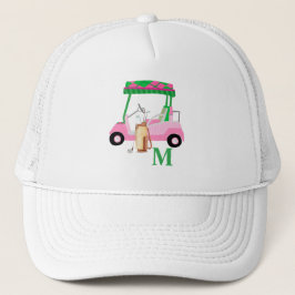 Unik charming Rosa Golf Cart Klubbs Monogram Keps