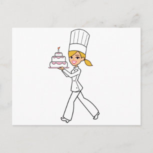 Unik Chef Illustration Vykort