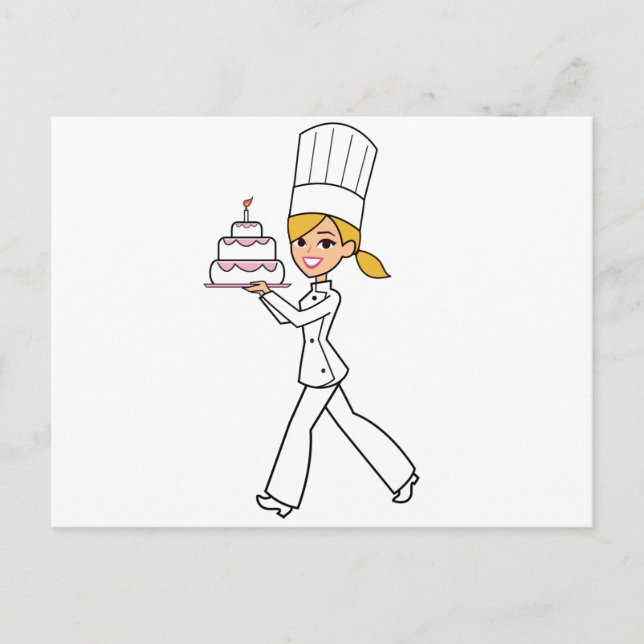 Unik Chef Illustration Vykort (Framsida)