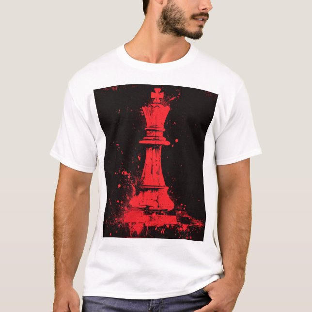 Unik Chess Kung Design T-Shirt av Ralph Steadman (Framsida)
