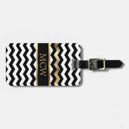 Unik Chevron Mönster | Monogram Bagagebricka