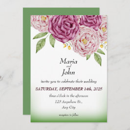 Unik Chic för elegant, romsk minimalistisk klassis Inbjudningar