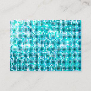 Unik chic glitterturkos för ★ visitkort