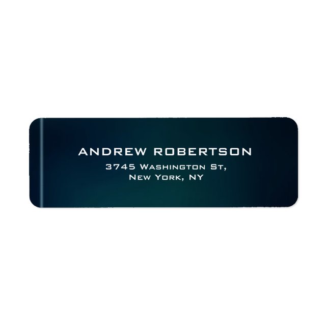 Unik Contemporary för blå oformaterad Elegant Returadress Etikett (Framsidan)