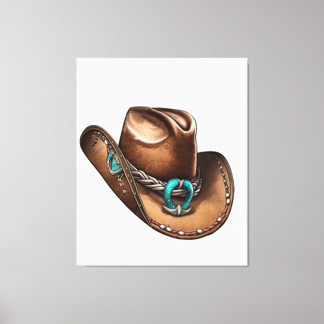Unik Cowboy Hat Canvas Art för Western dekoration (Framsida)