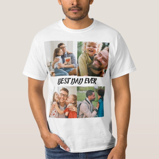 Unik Cute Modern Birday Best Pappa T Shirt (Framsida)