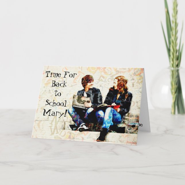 Unik Cute Tonåringar Back to school Collage Kort (Framsida)
