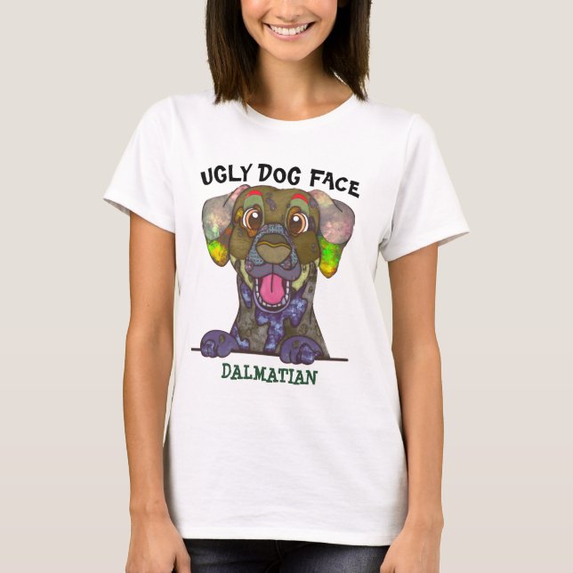 Unik Dalmatien ful ansikte T Shirt (Framsida)