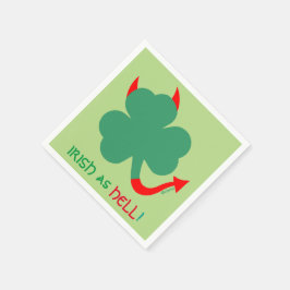 Unik Dancing Shamrock Doing Irish Jig Dance Pappersservett