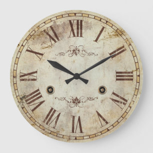 Unik dekorativ romersk numerisk Vintage, rustik Stor Klocka
