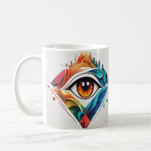 Unik delad vy 2 kaffemugg