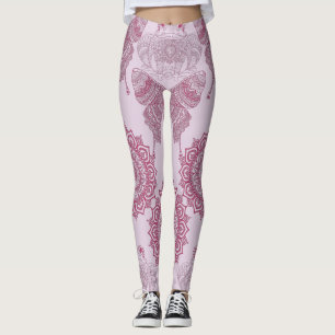 Unik design-fjärilar Mandala Zen l Yoga rosa Leggings