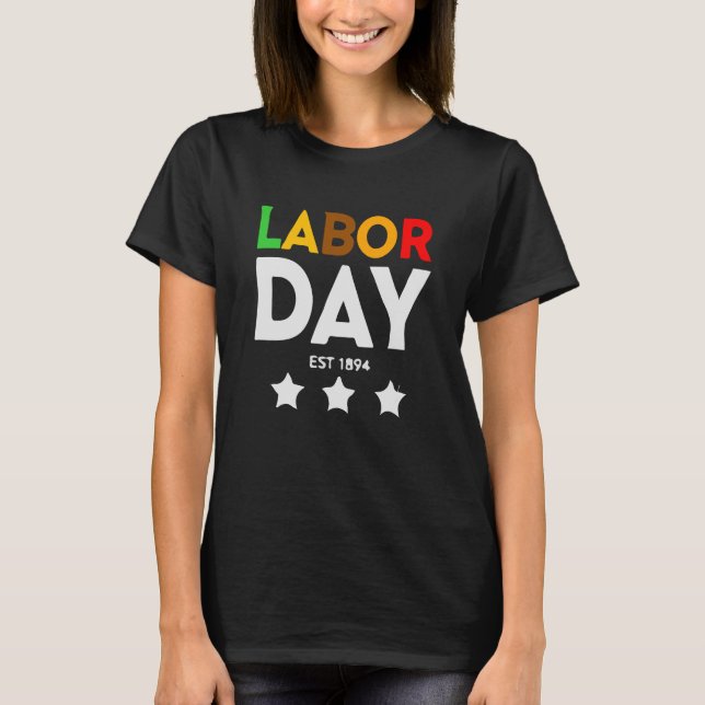 Unik design för arbetsdag T-frakt T Shirt (Framsida)