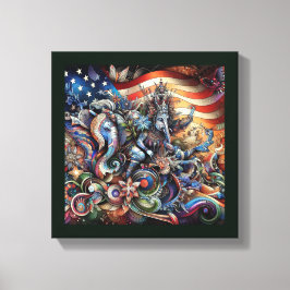 Unik design för arbetsytekonst canvastryck