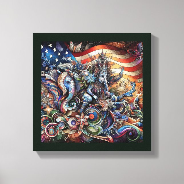 Unik design för arbetsytekonst canvastryck (Framsida)