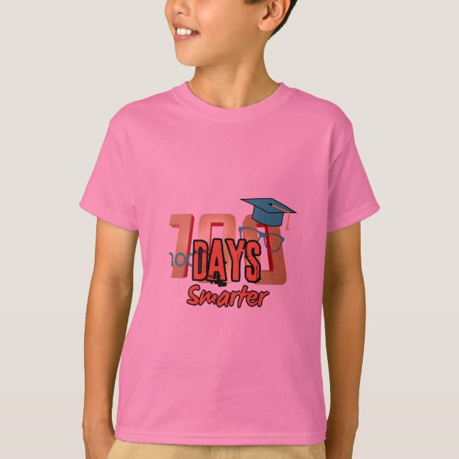 Unik design för att fira 100 dagar i skolan. t shirt (Framsida)