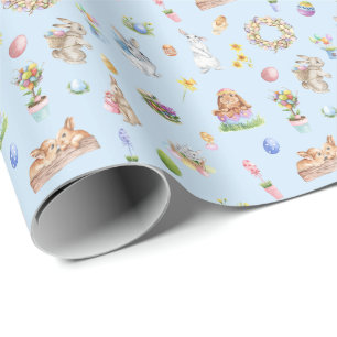Unik design för Mönster-vattenfärgen Cute Påsk Presentpapper