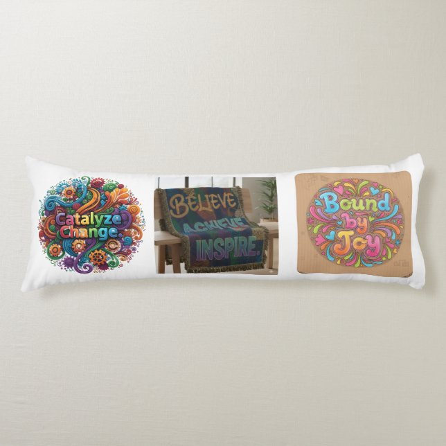 "Unik design för pelare" Kroppskudde (Framsidan)