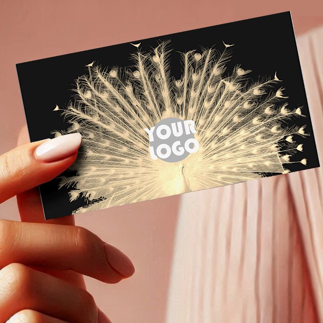 Unik design Golden Peacock Anpassningsbar-Logotyp  Visitkort (Skapare uppladdad)