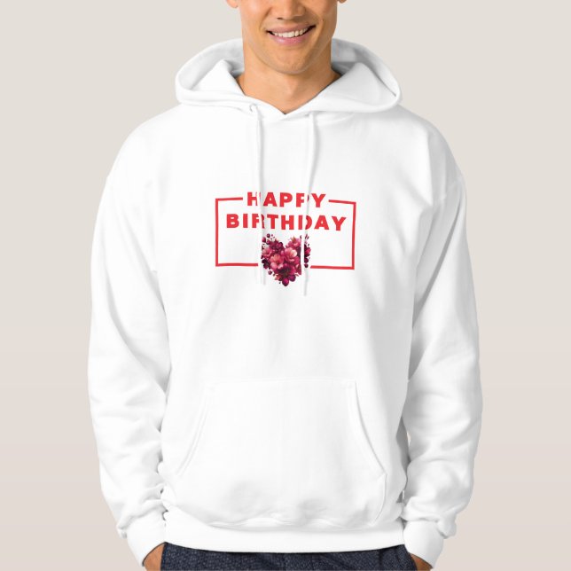 Unik design GRATTIS PÅ FÖDELSEDAGEN Hoodie (Framsida)