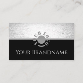 Unik design Silver Ocean Black and Grått Färgad Visitkort