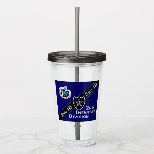 Unik Designad 2:a infanteridivisionen Gift Take Away Mugg (Framsida)