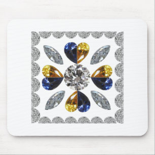 Unik diamantkonst, Gult Blue in Heart Musmatta