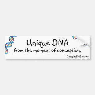 Unik DNA från ögonblicket av conception.en Bildekal