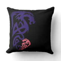 Unik drake Simple Black Dekorativ kudde