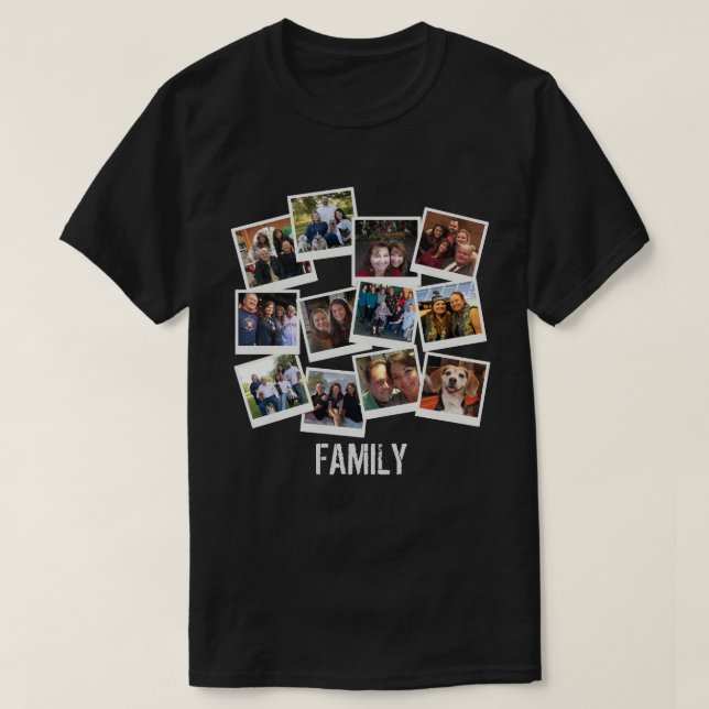 Unik egen familjefotocollage t shirt (Design framsida)