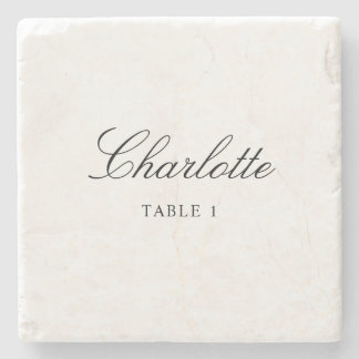 Unik elegant bröllopsplatskort av kakel eskortkort stenunderlägg