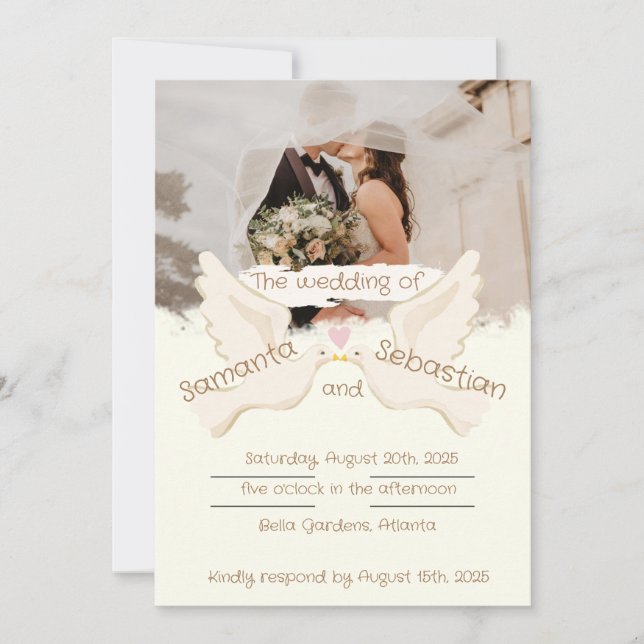 Unik elegant design inbjudningar (Framsida)