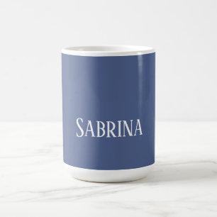 Unik Elegant, enkel blå vit Kaffemugg