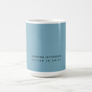 Unik Elegant, enkel, minimalistisk, ljusblå Kaffemugg