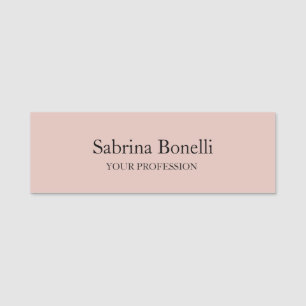 Unik Elegant enkel Ro Guld Färg Namnbricka