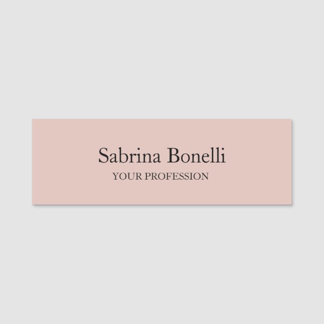 Unik Elegant enkel Ro Guld Färg Namnbricka (Framsida)