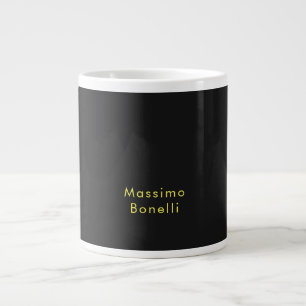 Unik Elegant Enkel Svart Gul Speciellt Namn Jumbo Mugg