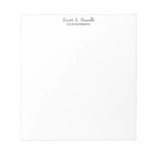 Unik Elegant Enkel Vit Speciell Anteckningsblock