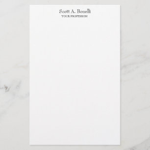 Unik Elegant enkel vit Speciell Brevpapper