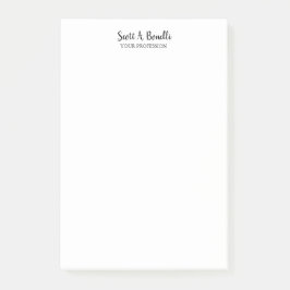 Unik Elegant enkel vit Speciell Post-it Block