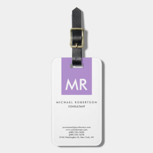 Unik Elegant för första Brev-monogram Bagagebricka
